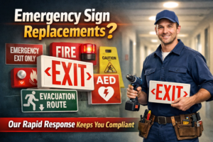 Read more about the article Emergency Sign Replacements? Our Rapid Response Keeps You Compliant