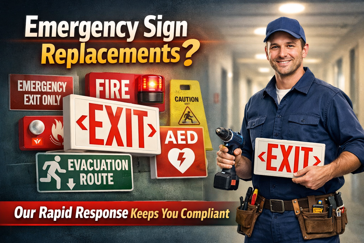 You are currently viewing Emergency Sign Replacements? Our Rapid Response Keeps You Compliant