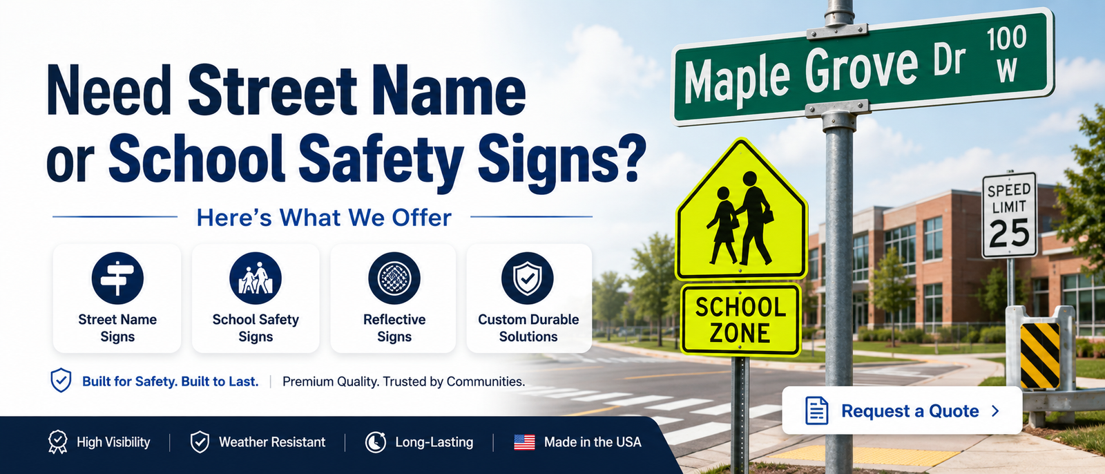 You are currently viewing Need Street Name or School Safety Signs? Here’s What We Offer