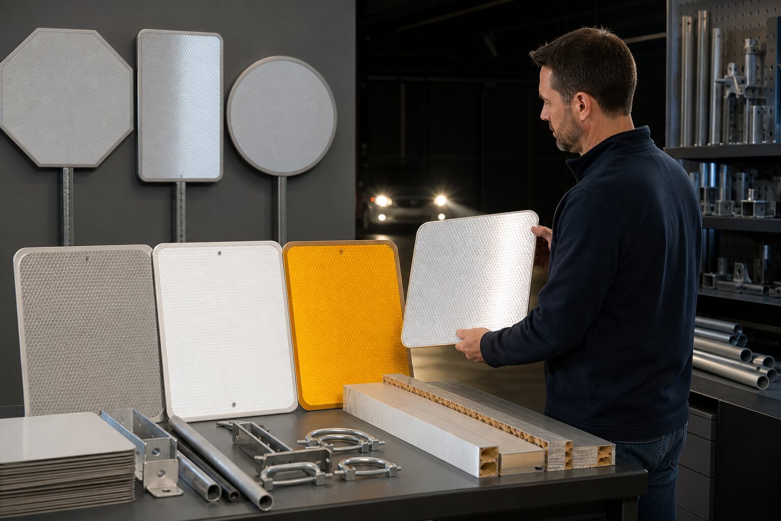 Read more about the article How to Choose Traffic Sign Materials for Visibility and Service Life